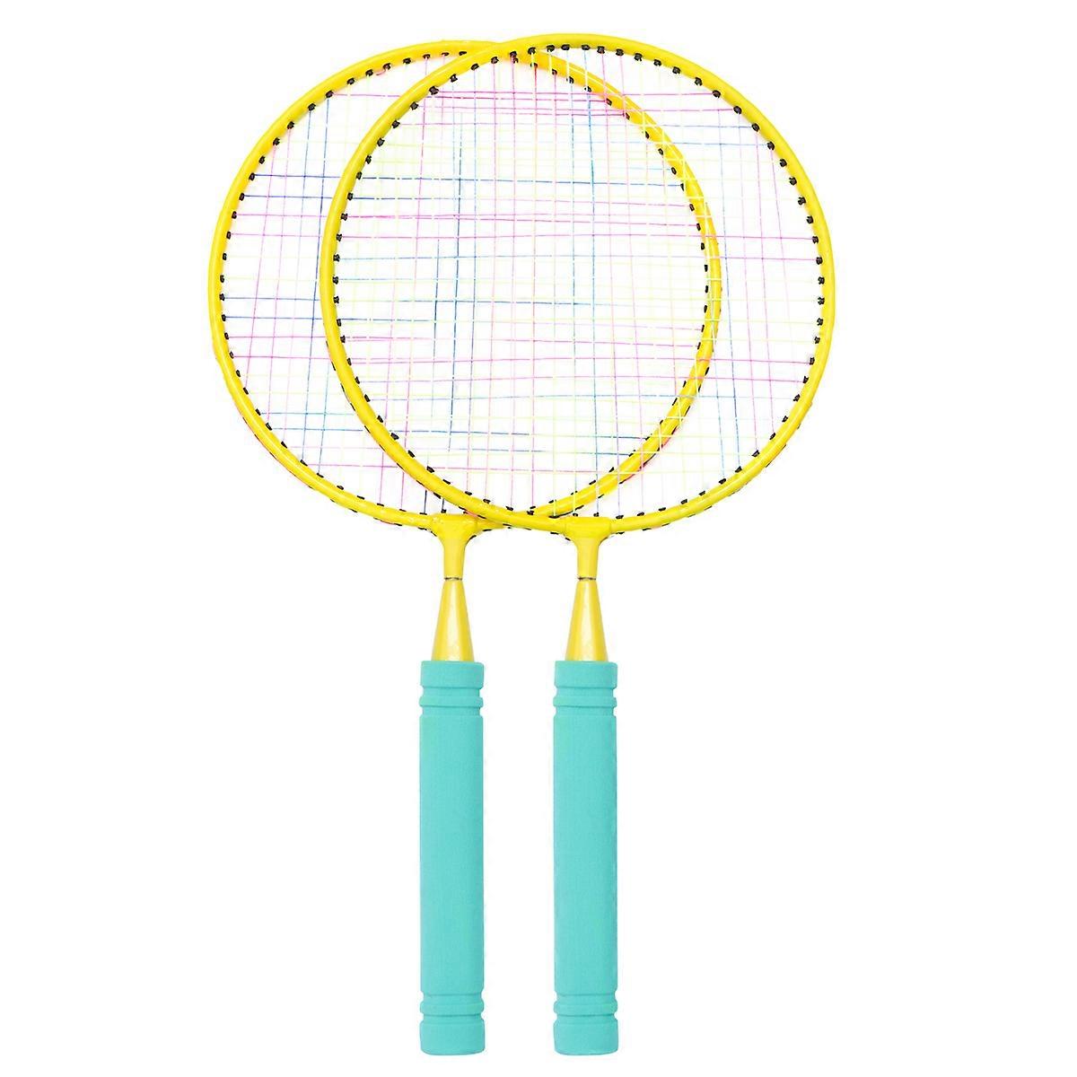 1 Set of Kids Badminton Rackets Kids Badminton Training Tool Parent Child Interactive Rackets Blue