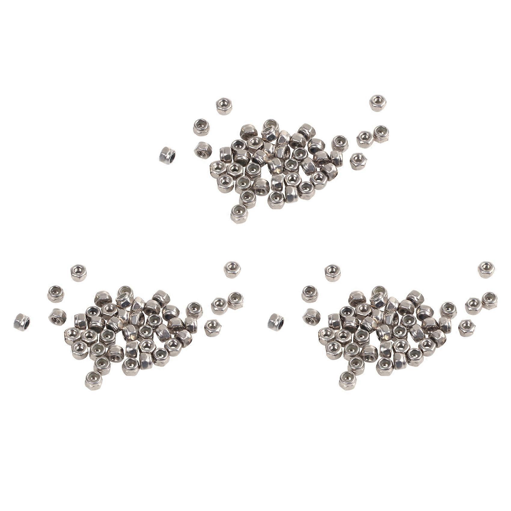 150pcs M2 zingué autobloquant en nylon insert hexagonal