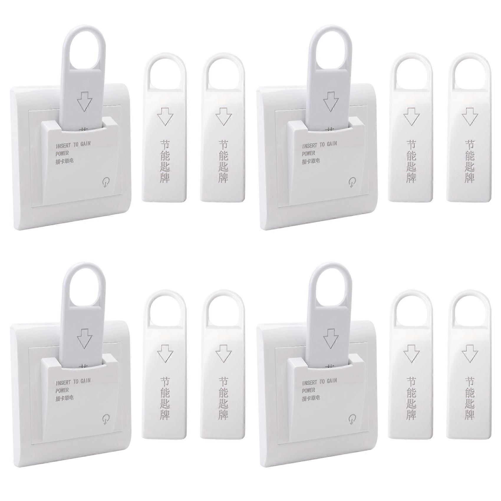4X High Grade Hotel Magnetic Card Switch Energy Saving Switch Insert Key for Power with 12 Card