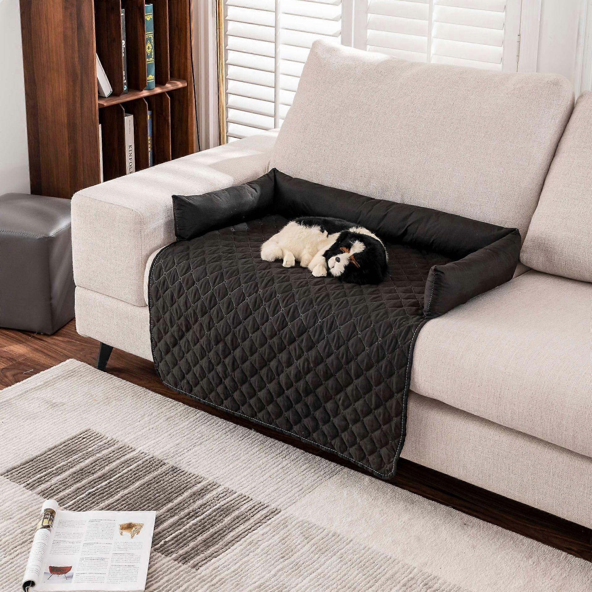 Pelzbarn Cooling Sofa Bed for Dogs, Machine Washable, Black 90*135