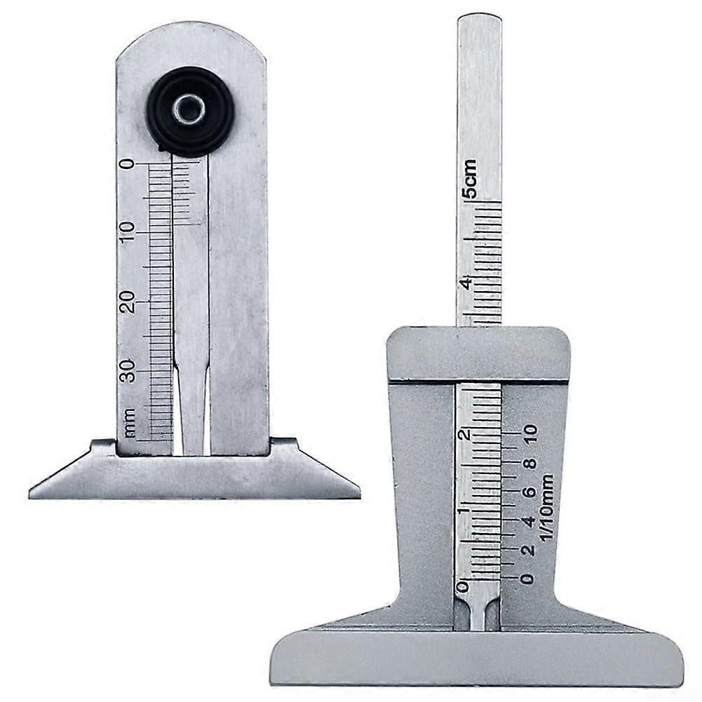 Tire wear indicator in compact size with measuring function for daily use (2 pieces, 0–50 mm) 2 pieces, 0–50 mm