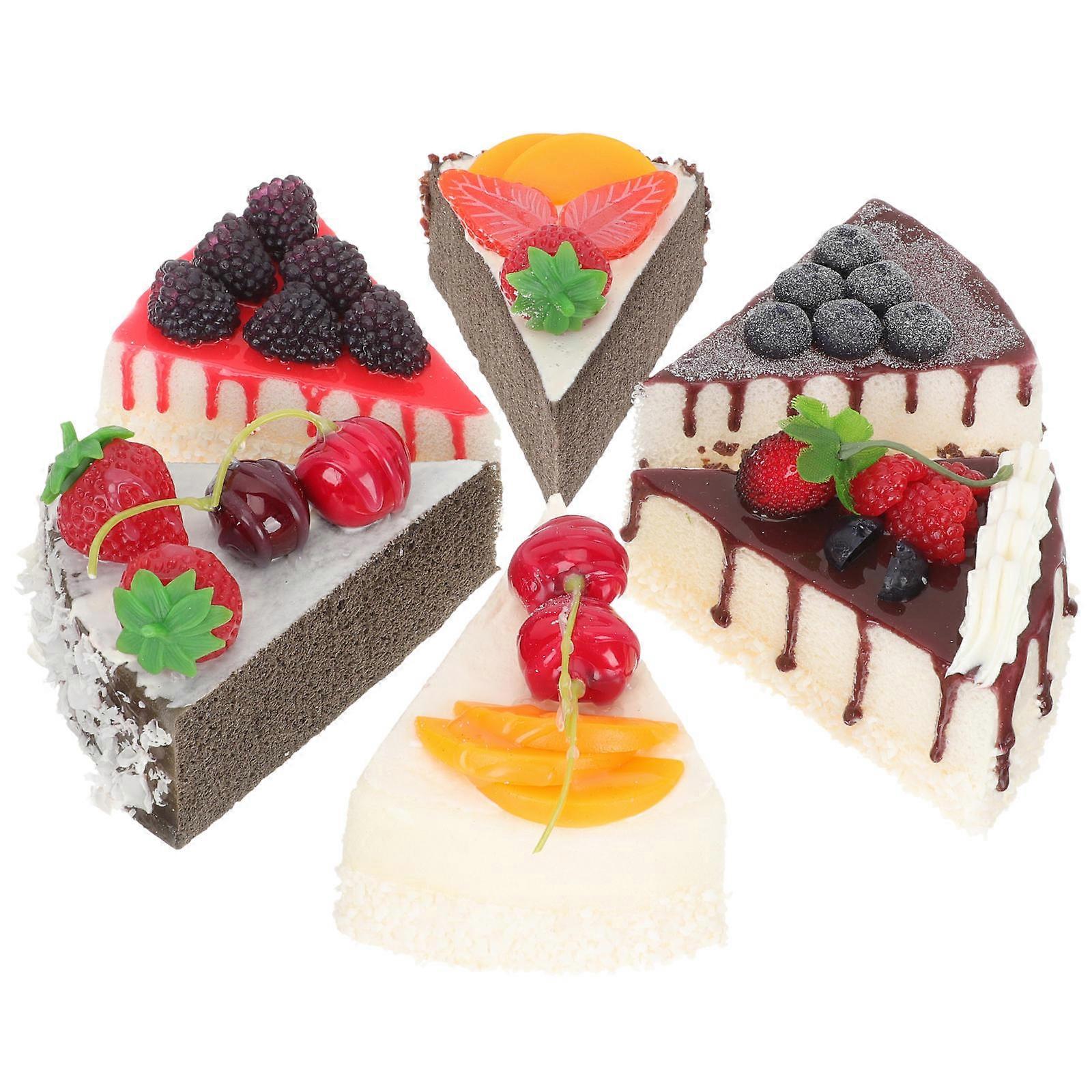 Delicate Simulated Cake Models 6Pcs Lifelike Faux Food Props For DIY Artwork Film Production Classroom Teaching