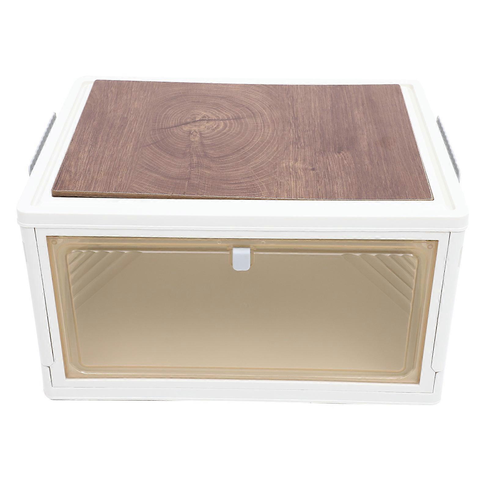 Foldable Storage Box Bin Lid Cube Storage For Camping Collapsible Storage Bin For Garment White