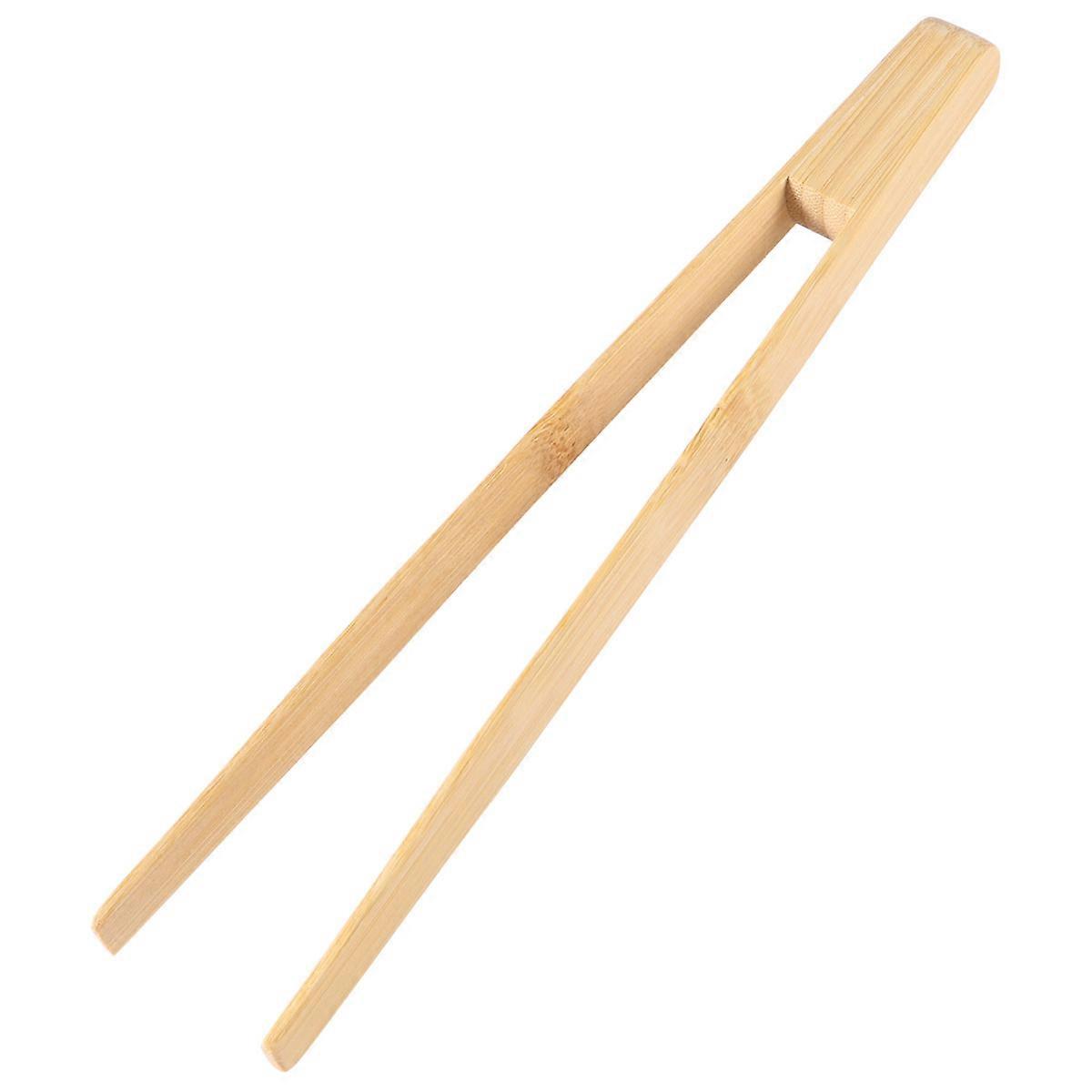 Bamboo Toaster Tongs for Cooking and Baking Safe NonToxic Lightweight with Good Heat Resistance 12.5 inches