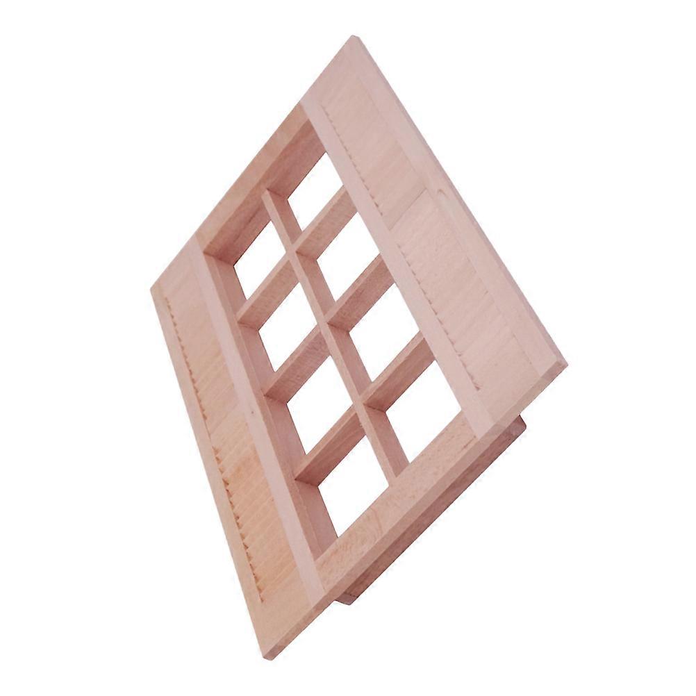Mini House Shutter Wooden Window Model for DIY Decor 1Pcs