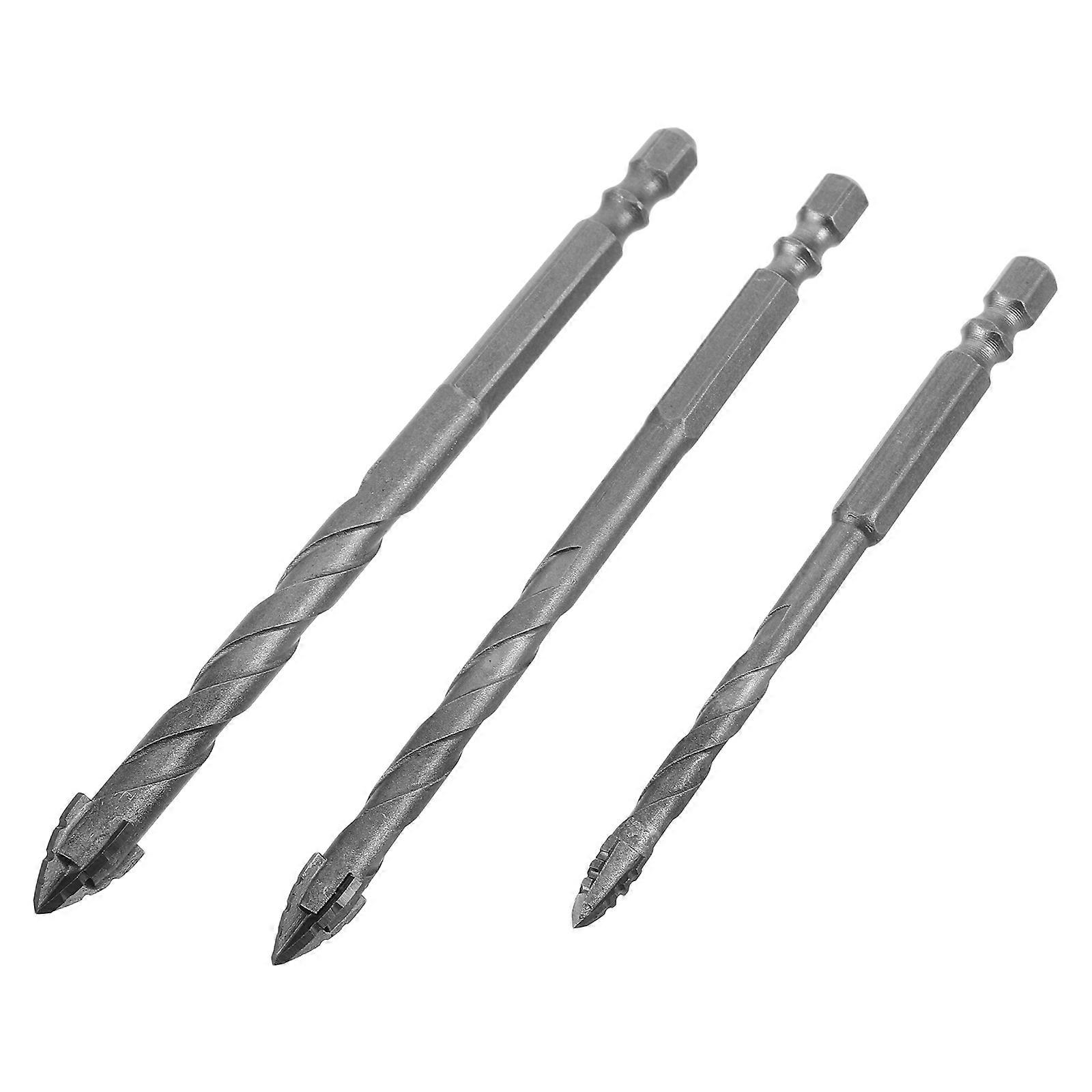 3pcs Precision Drill Bit Set for Concrete Tile Drilling Multipurpose Drill Bits Set Drill Head