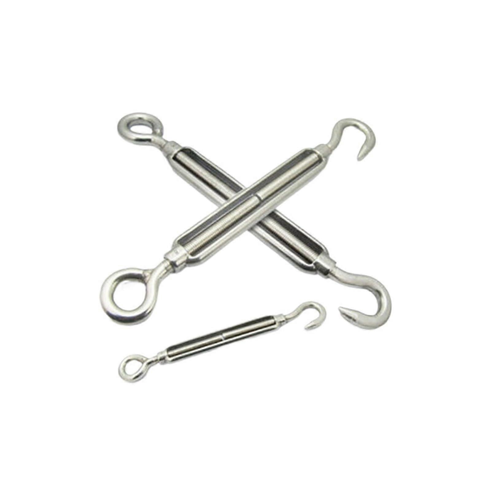 Marine Boat Turnbuckle Stainless Steel M12 Jaws Wire Rope Tie Hook and Eye 304 SS Open Body M14 Pack of 1