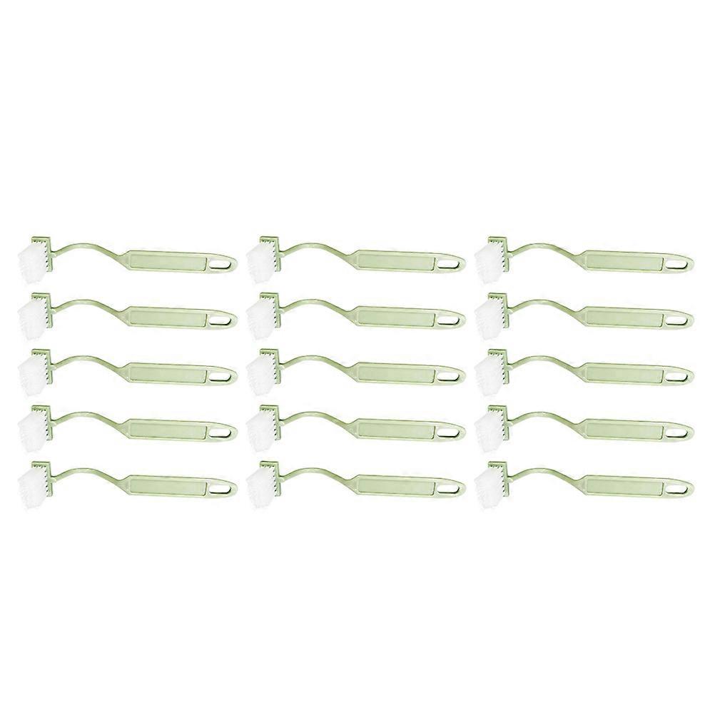 S-Type Toilet Brush 15Pcs Plastic Curved Cleaning Brush Anti-Slip Handle Suitable for Hotel Cleaning