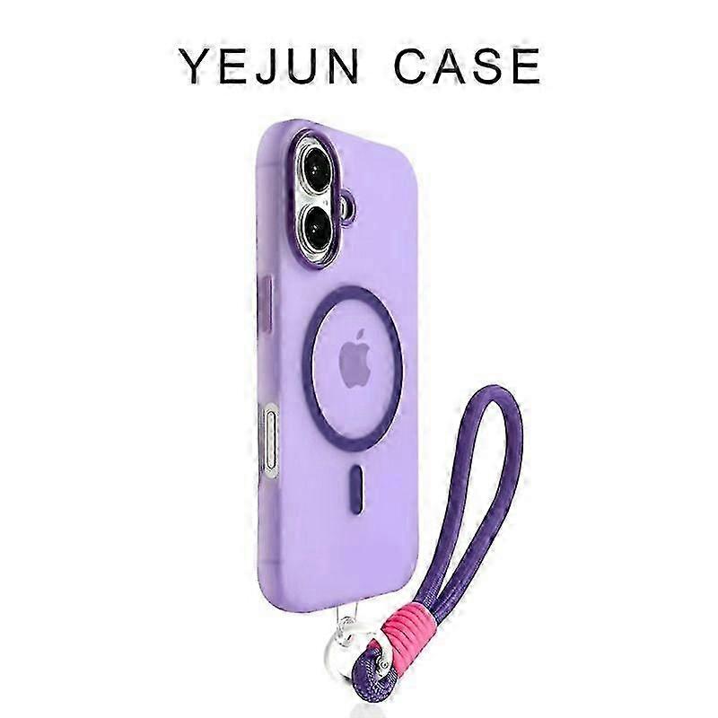 For iPhone Case Rose Jelly Magnetic with Strap