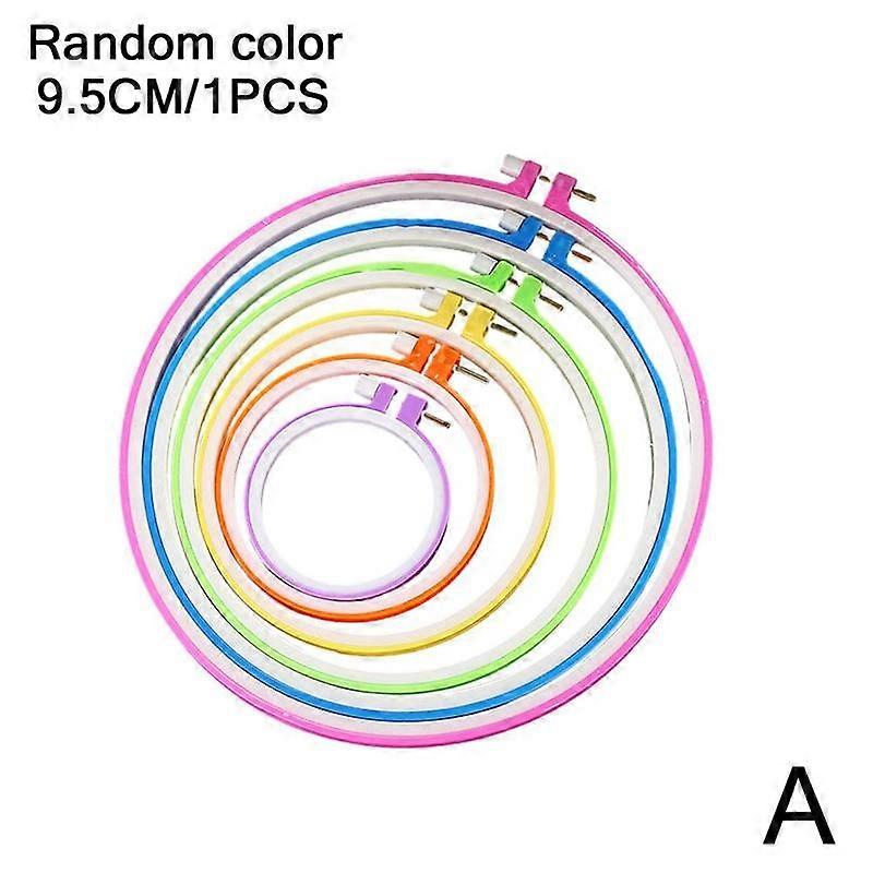 9-32CM Color Random Plastic Cross Stitch Circle Frame Stitch Embroidery Hoop Ring Cross Weave DMC Sewing Tools Accessories