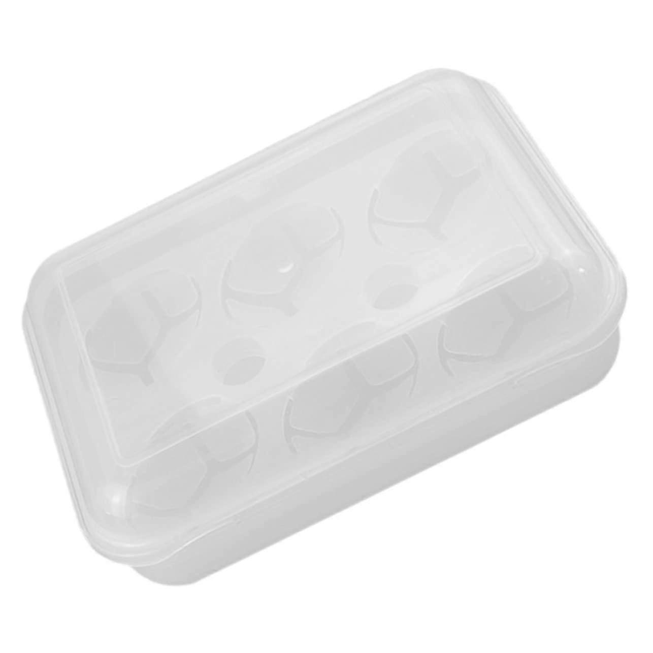 Kasten Transparent Egg Holder Container, Reusable Plastic Egg Carton, Portable Fridge Organizer, White Eierbox