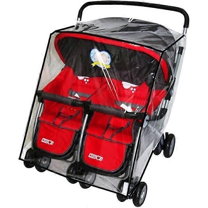 Double Stroller Rain Cover Side by Side Stroller Rain Cover Wind Snow Protector Universal Stroller Cover