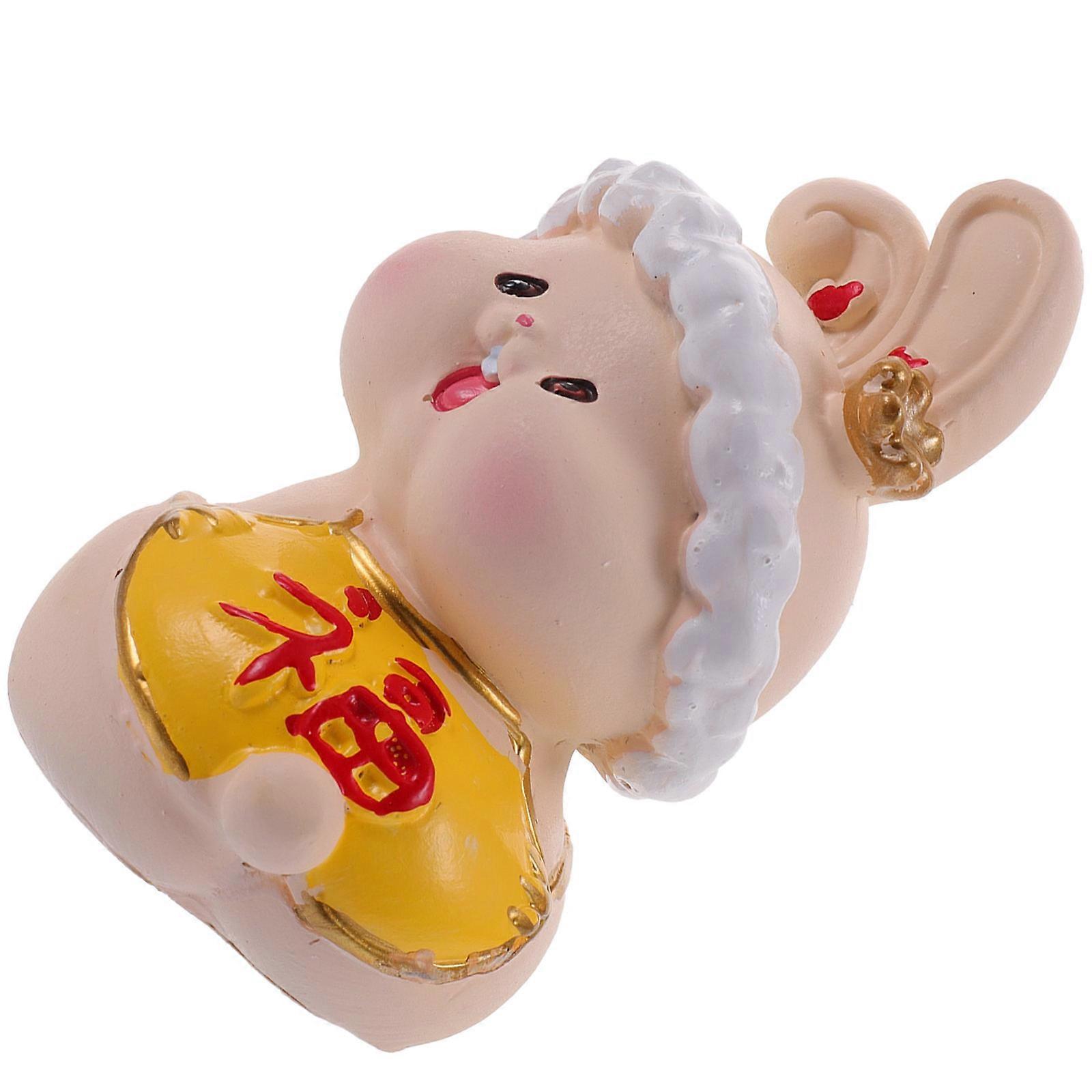 Adorable Bunny Figurine with Unique Craftsmanship, Stable Resin Decoration for Home