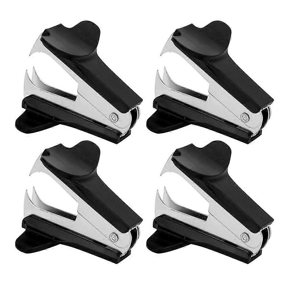 Handheld Staple Removing Tool Metal Staple Puller for School Use 4Pcs Plastic and Aluminum Alloy 5.8X4.7X3.8CM