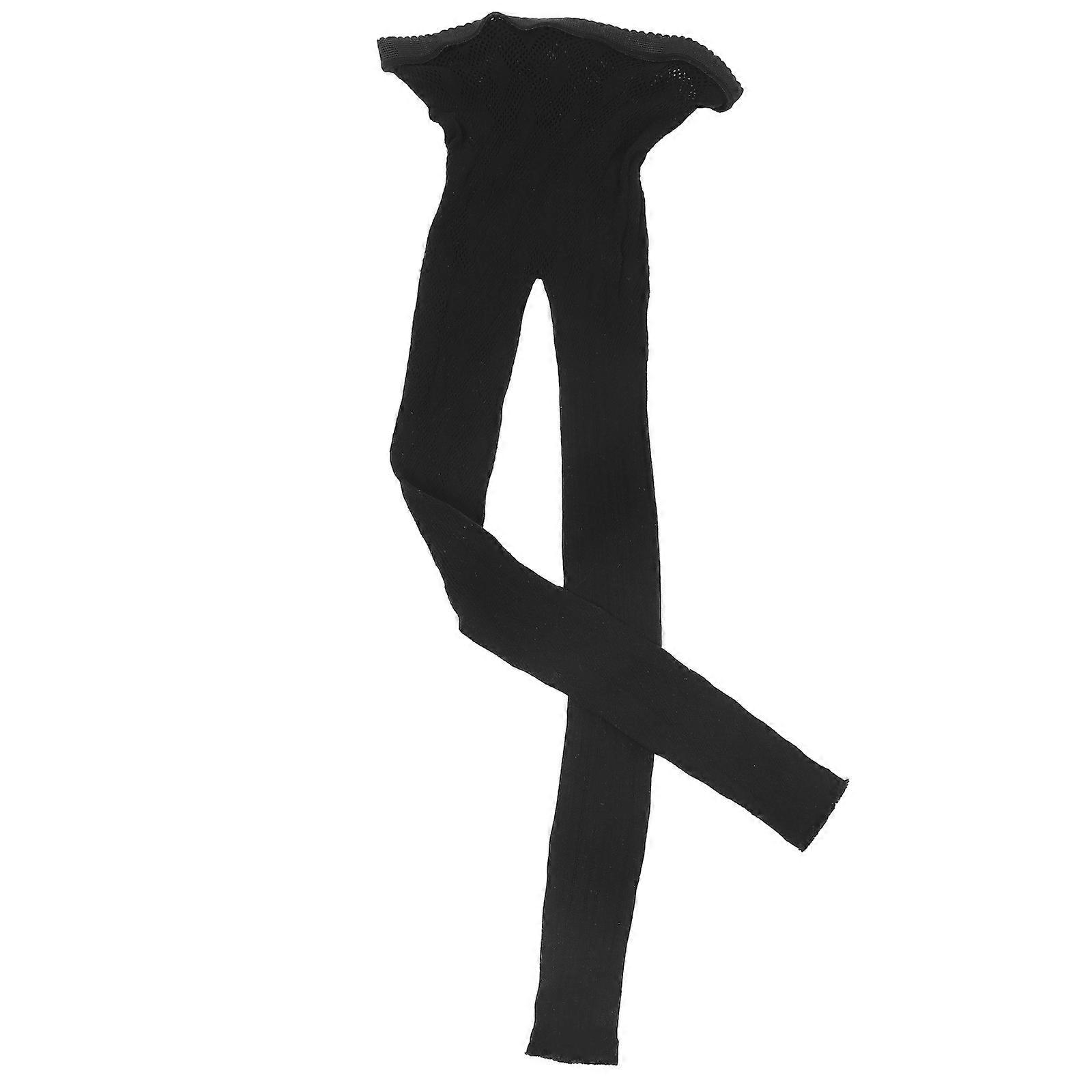 Pantyhose For With Asymmetrical Pattern In Black Color Offering One-Size-Fits-All Design And Close-Fitting Style 1Set