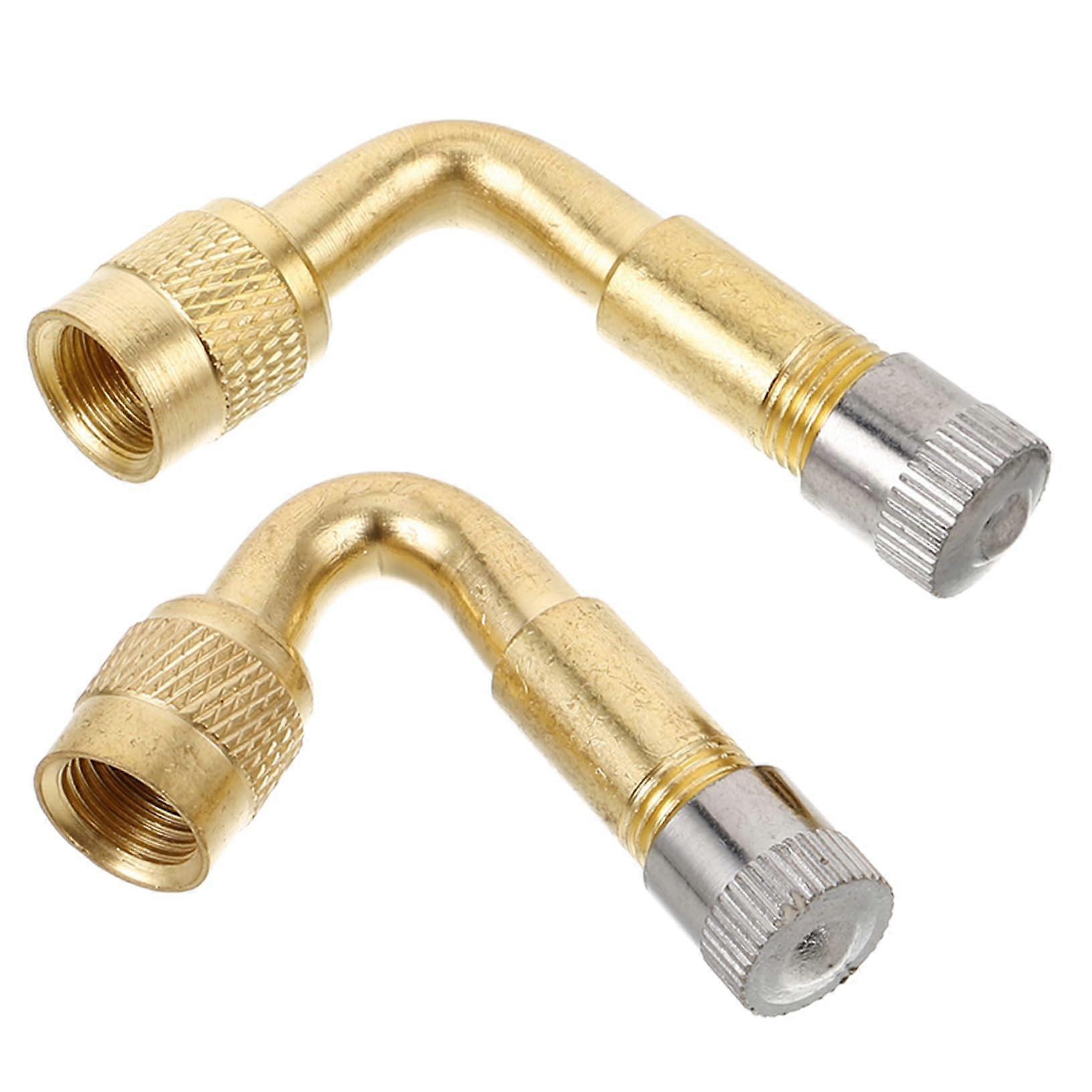 Straight Valve Extensions 2-Pack For Car And Bicycle Valve Stems, With Angle Valve Adapter For Effortless Tyre Inflation