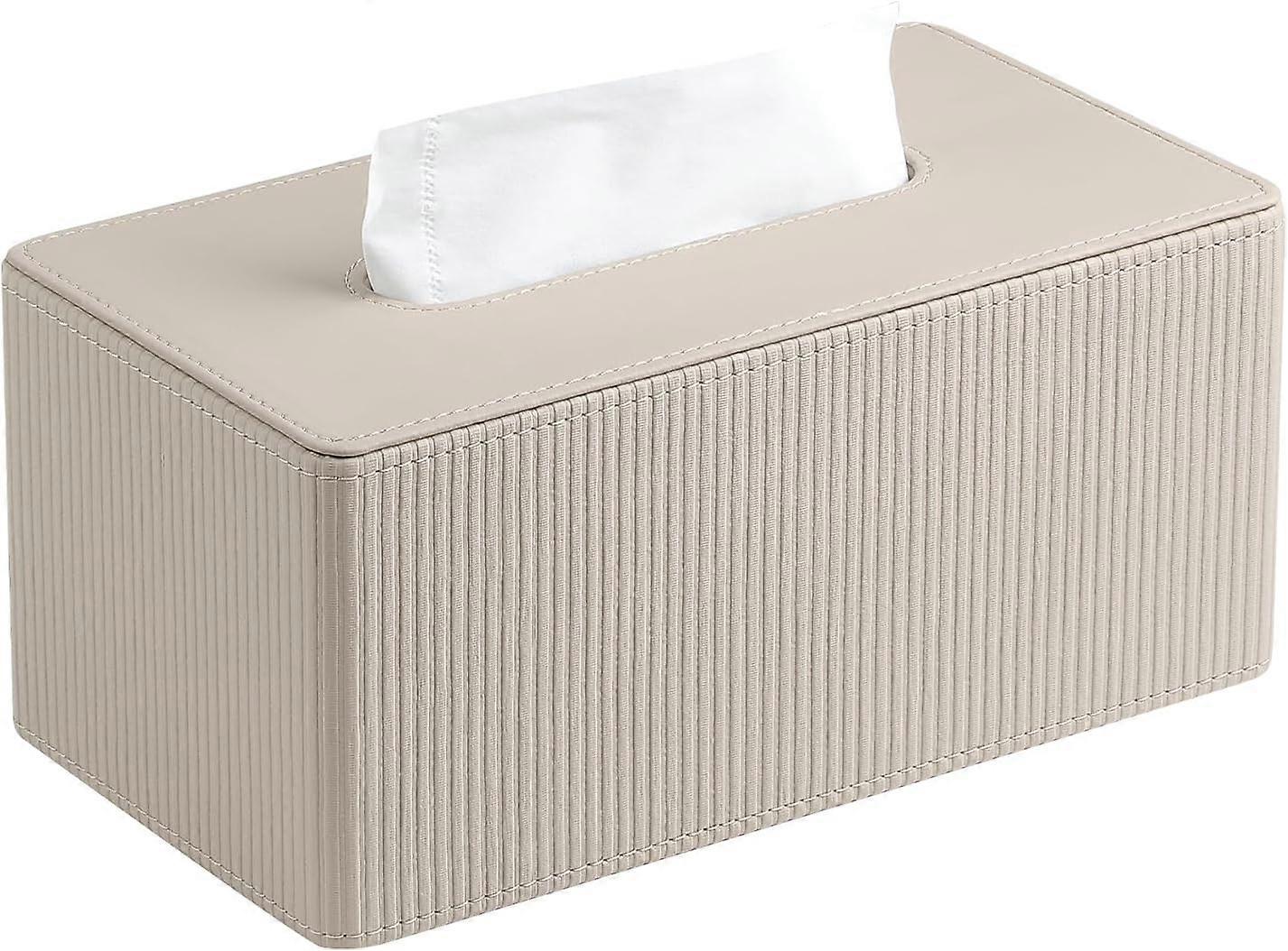 PU Leather Tissue Box Cover Rectangle with Magnetic Closure,Tissue Box