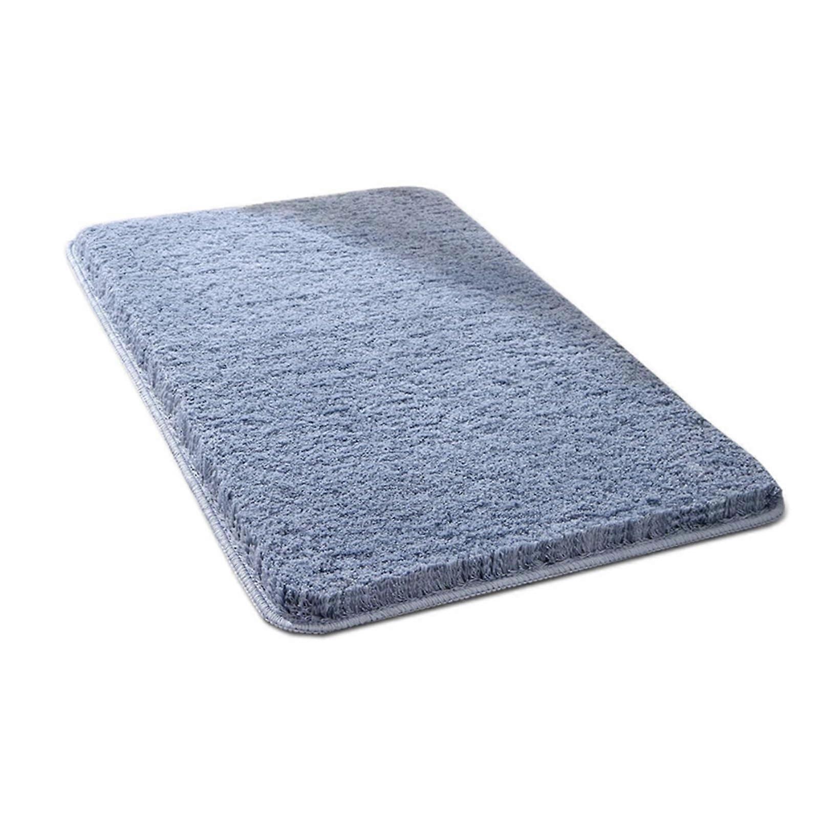 Bath mat, nonslip, 40x60cm, waterabsorbing, soft plush, quickdrying (Gray)