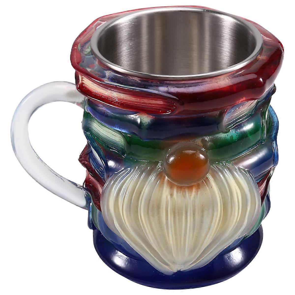 Gifts for Book Lovers, Painted Gnome for Book Mug, for Books Stack Coffee Cup, Novelty 3D Painted