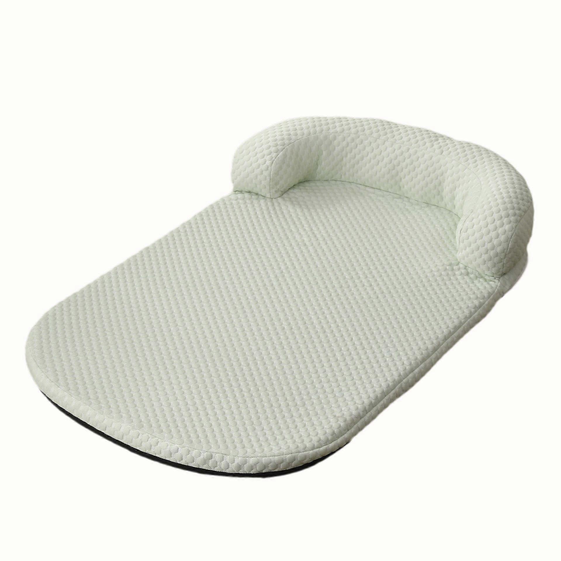 Cooling Mat for Dogs XX-Large Green Ice Silk Pad With Removable Washable Cushion Non-Slip Underside For Crate Kennel Bed