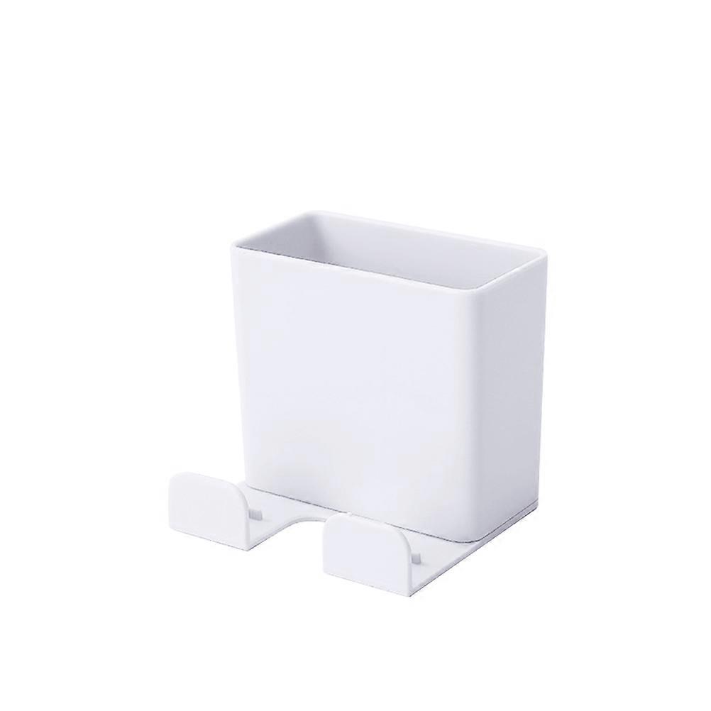 Wall Mounted Phone Charging Rack and organizer with ABS Material for Storage Use in White 2 Pieces