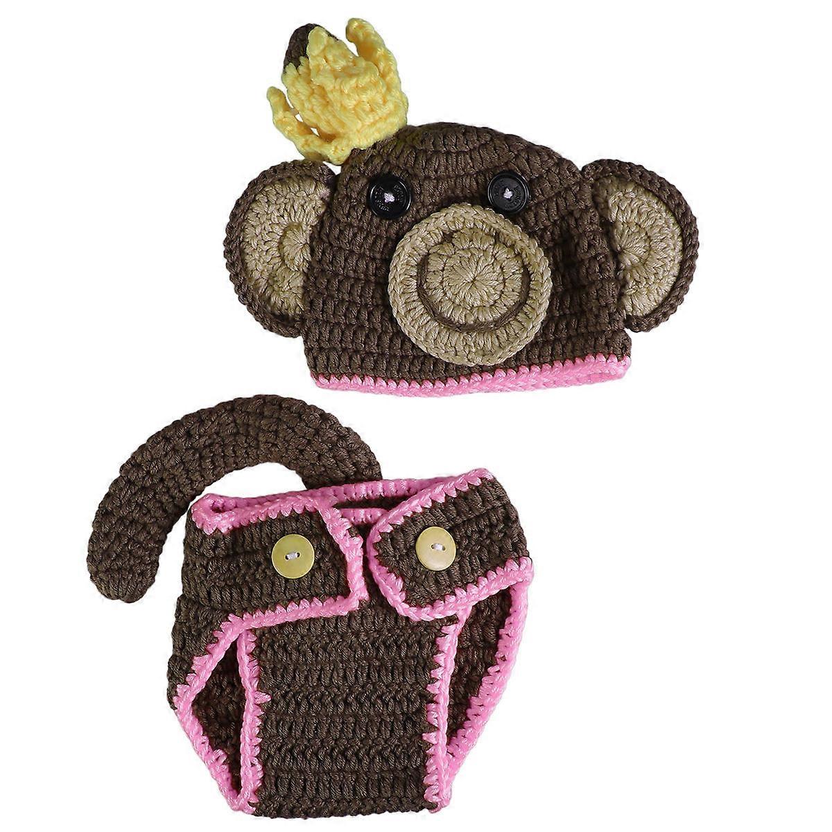 Cute Animal Newborn Photography Costumes Perfect For Baby Photography Unisex Design Available In Assorted Color One Set Included