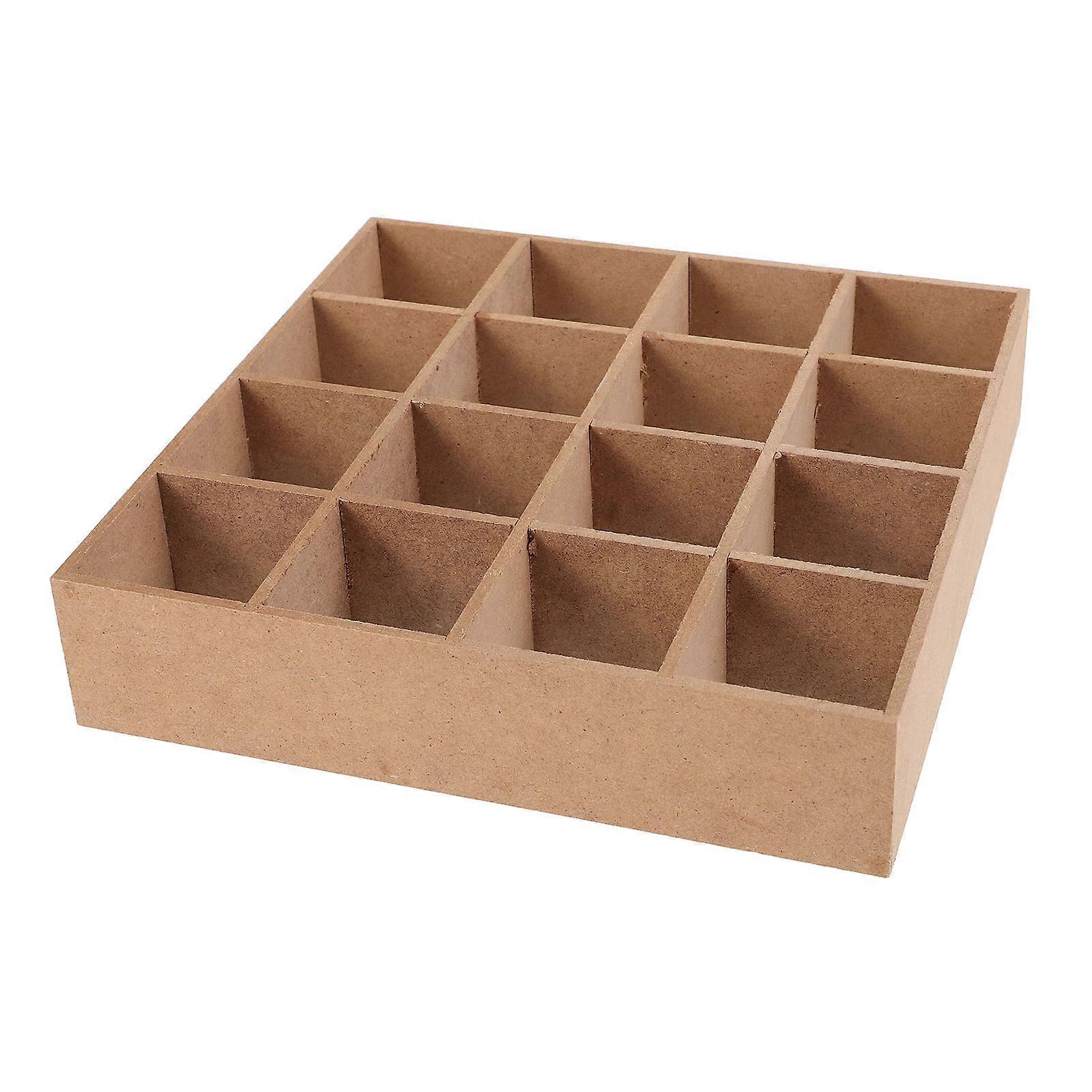 Miniature Furniture For Dollhouse Square Display Shelf Light Yellow Size 16.50X16.50X3.50CM For Organizing 1Set