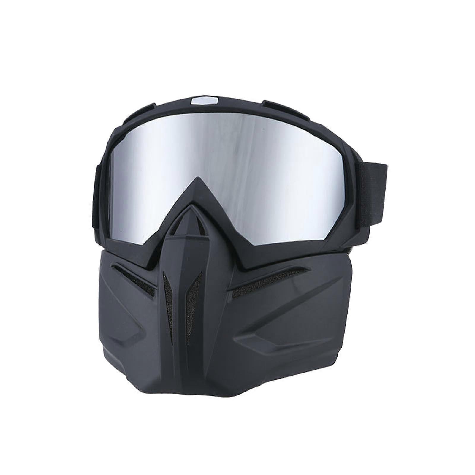 Motorcycle Windproof Riding Goggles Retro Style Ski Glasses with Mercury PC Molded Lenses for Outdoor Use