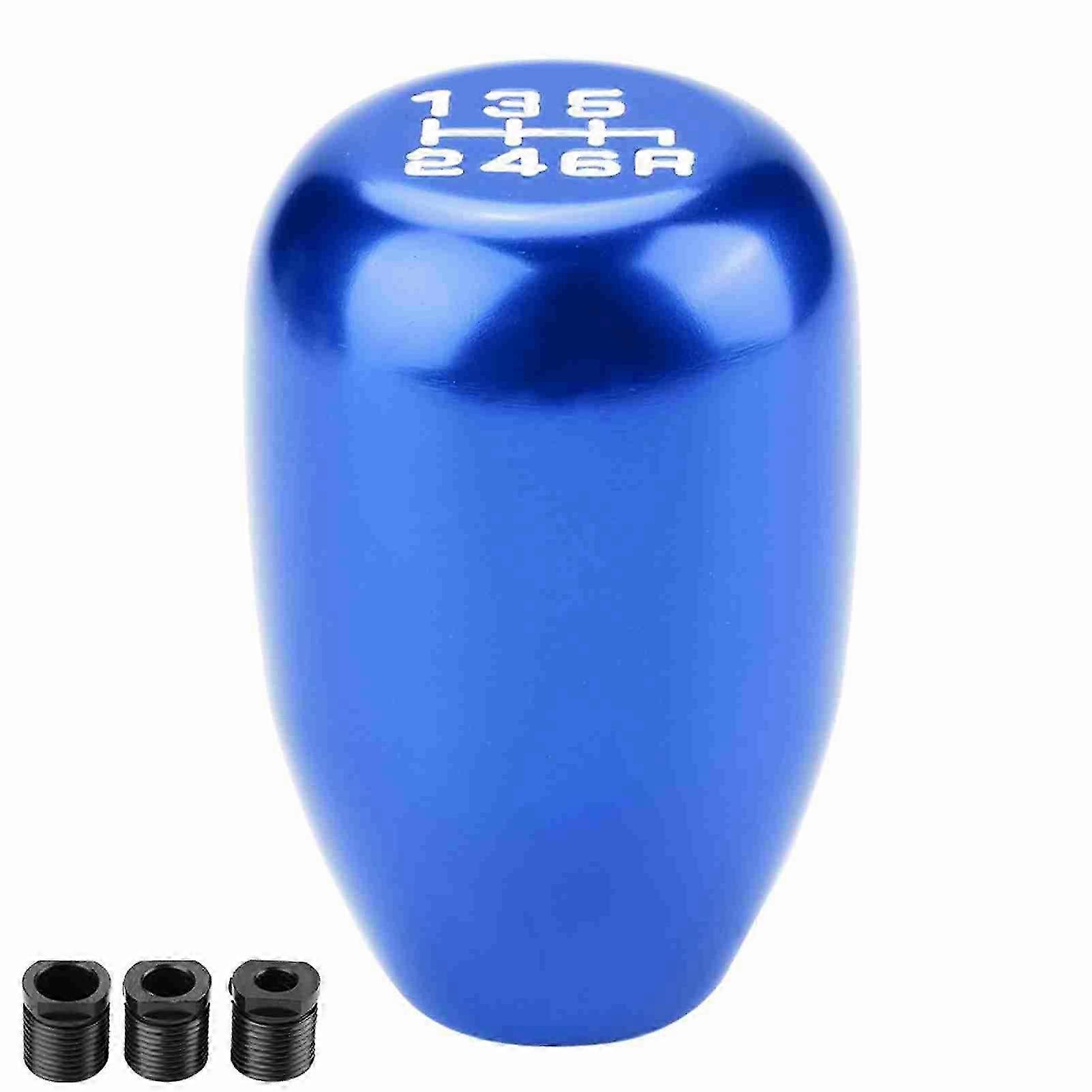 6-Speed Blue Manual Gear Shift Knob for Car Modification