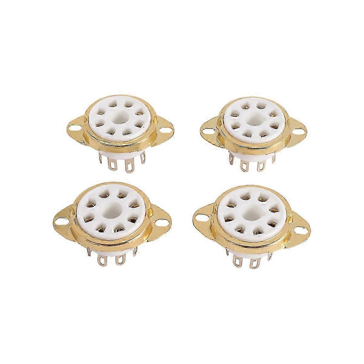 4PC 8 Pin Ceramic Socket Tube Top Vacuum Octal Value For KT88 EL34 6V6 6650 274B
