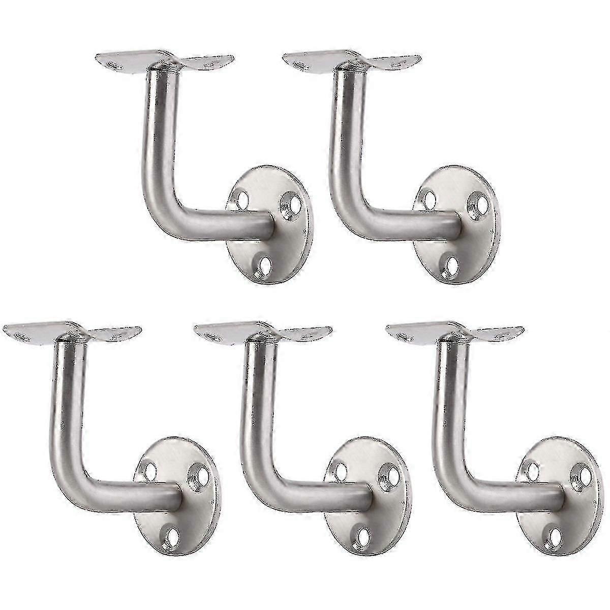 Balustrade mounting brackets for stairs - 5 stainless steel handrail holders