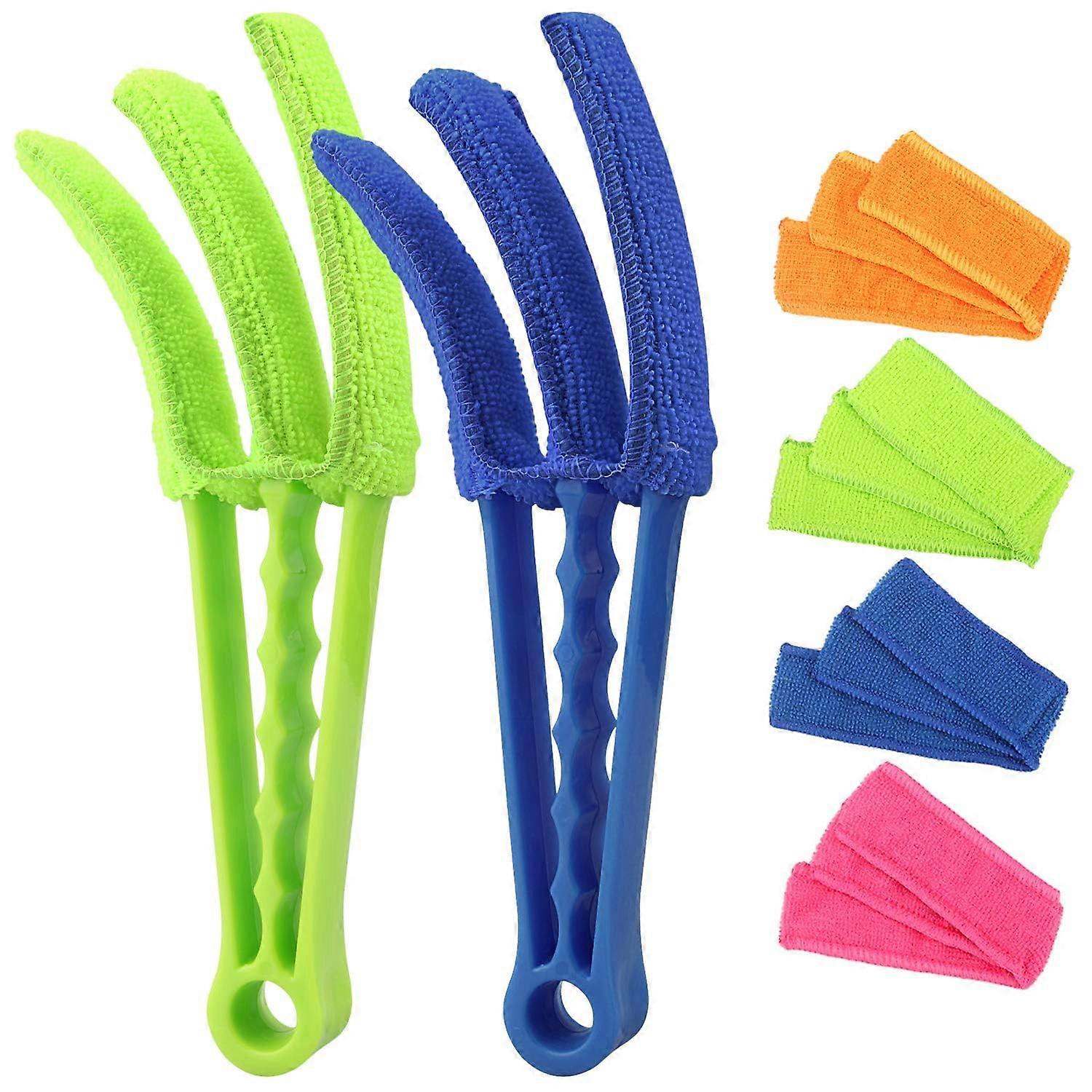 Venetian Blind Cleaner Tools, 2 Pack Blind Brush with 6 Microfiber Sleeves