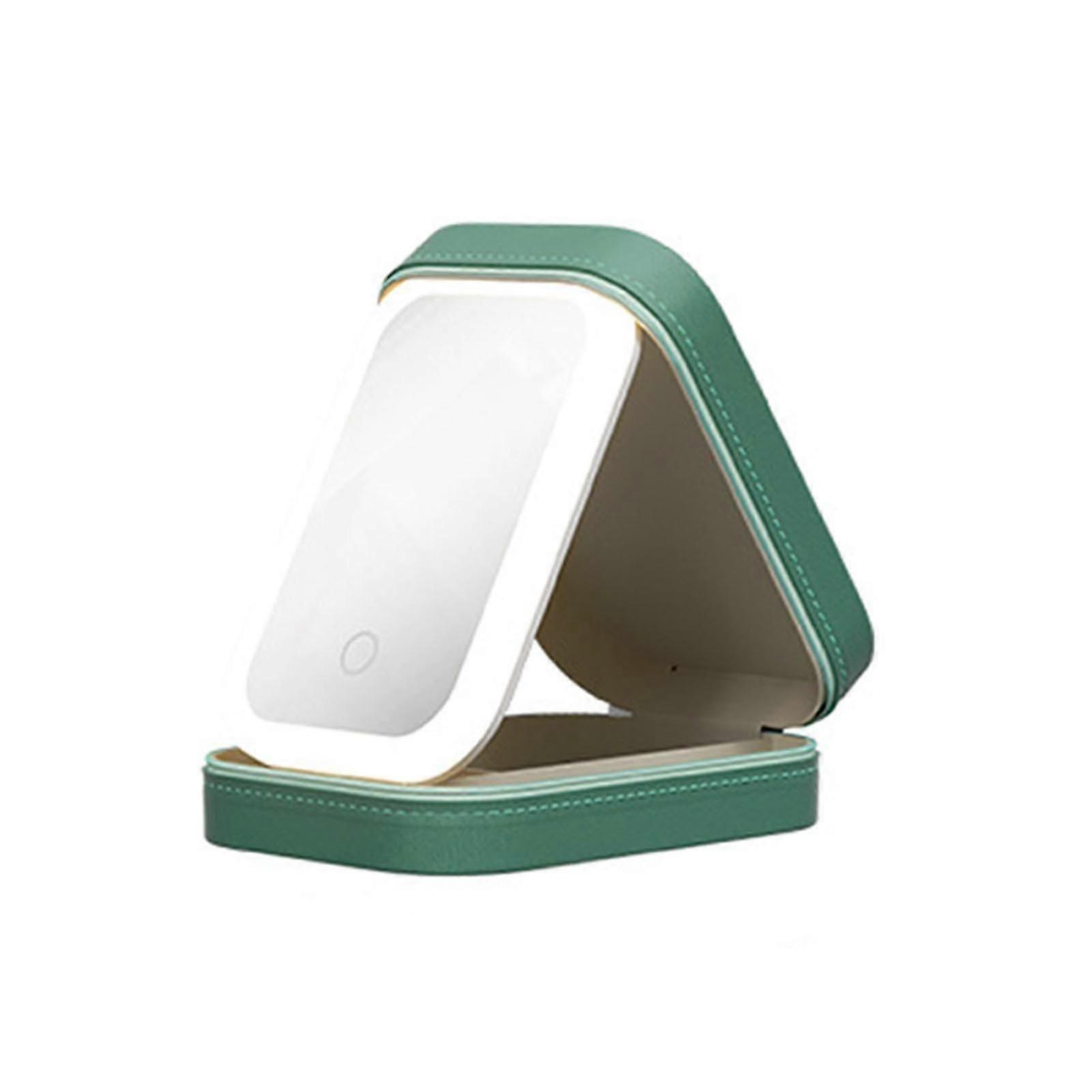 LED Three-Color Adjustable Makeup Mirror, Three Colors Brightness Adjustable Makeup Mirror with Lights, Rechargeable Lighted Makeup Mirror