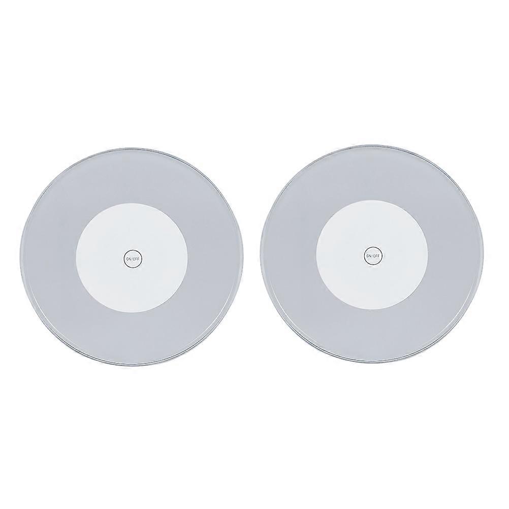 LED Flashing Coaster Transparent Waterproof Cup Mat for Party 2Pcs