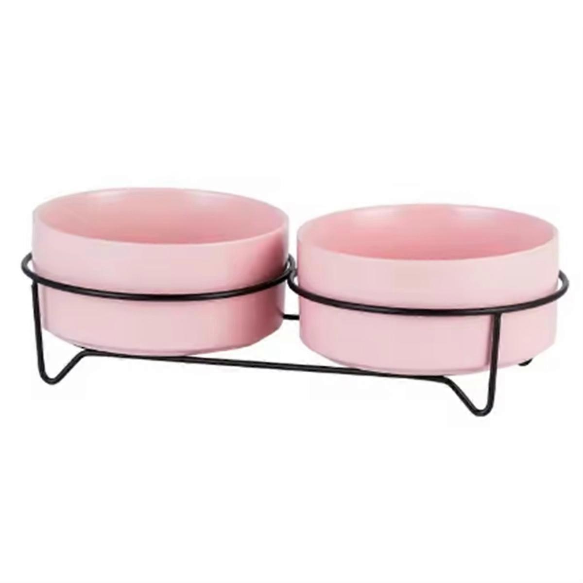 Hundefutter Wassernäpfe mit Ständer Katze Keramik Essen Trinken Futternäpfe, C