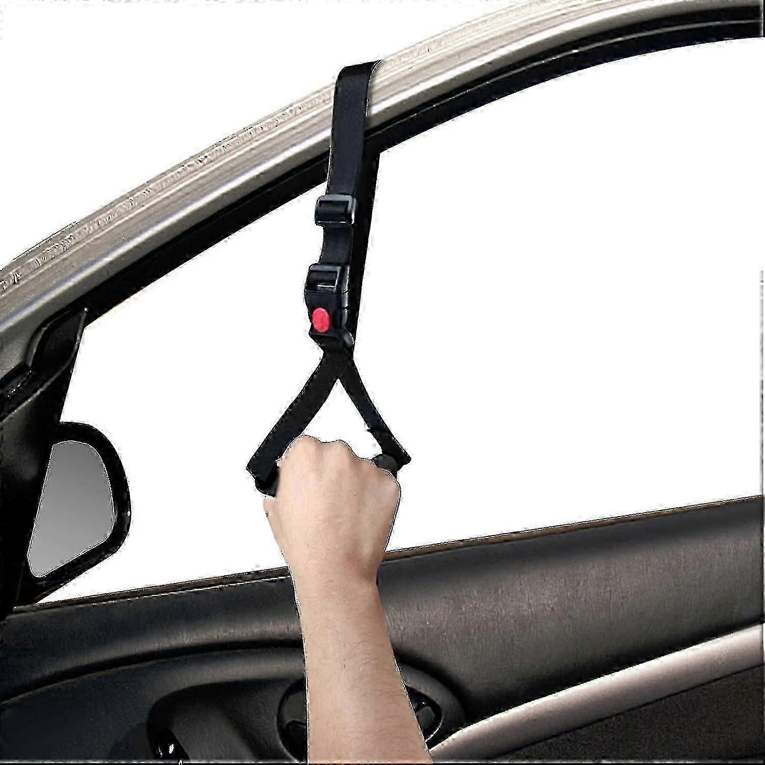 Adjustable Car Assist Handle for Elderly - Safety Grab Bar with Lock Button for Car Door & Standing Aid