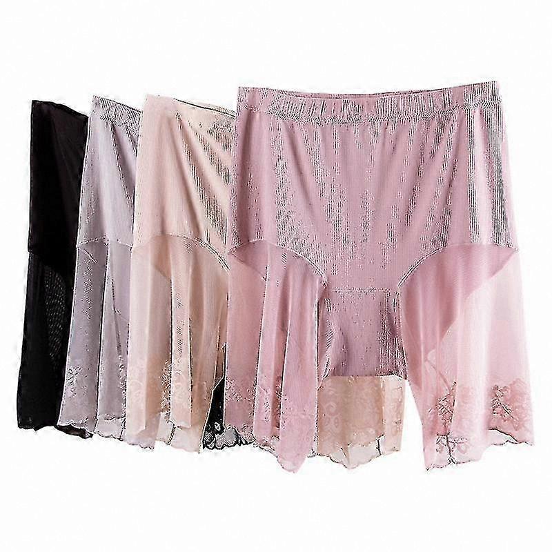 Smooth Seamless Shorts for Women Under Dresses and Skirts, Lace Trim Thigh High Panties for Comfort and Security