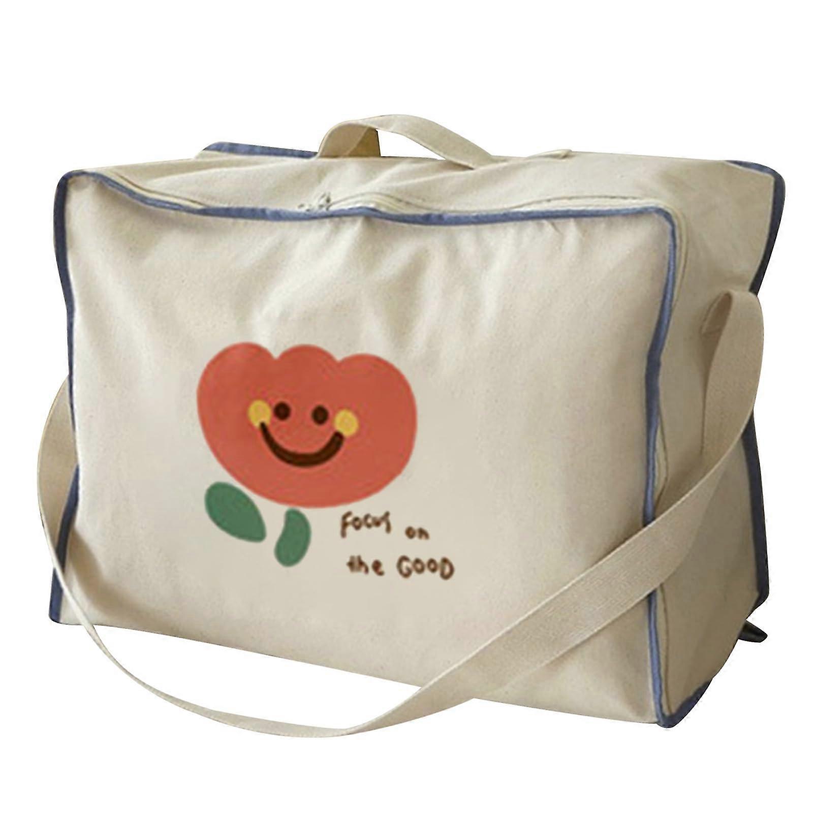 Cartoon Large Capacity Quilt Storage Bag for Kindergarten - Fabric Pattern Container, Color 1, Ideal for Organizing Bedding