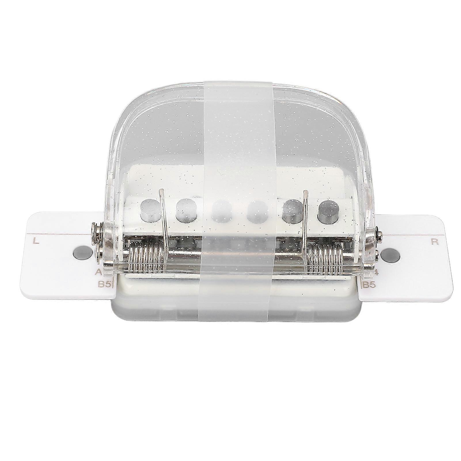 A4 B5 A5 Paper Puncher Transparent Handheld Loose Leaf Paper Hole Punch for School Office