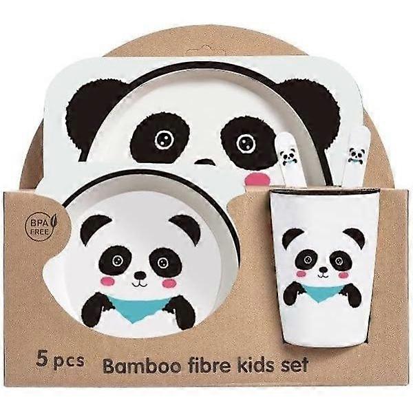 5-piece set with plate, bowl, cup, fork and spoon with