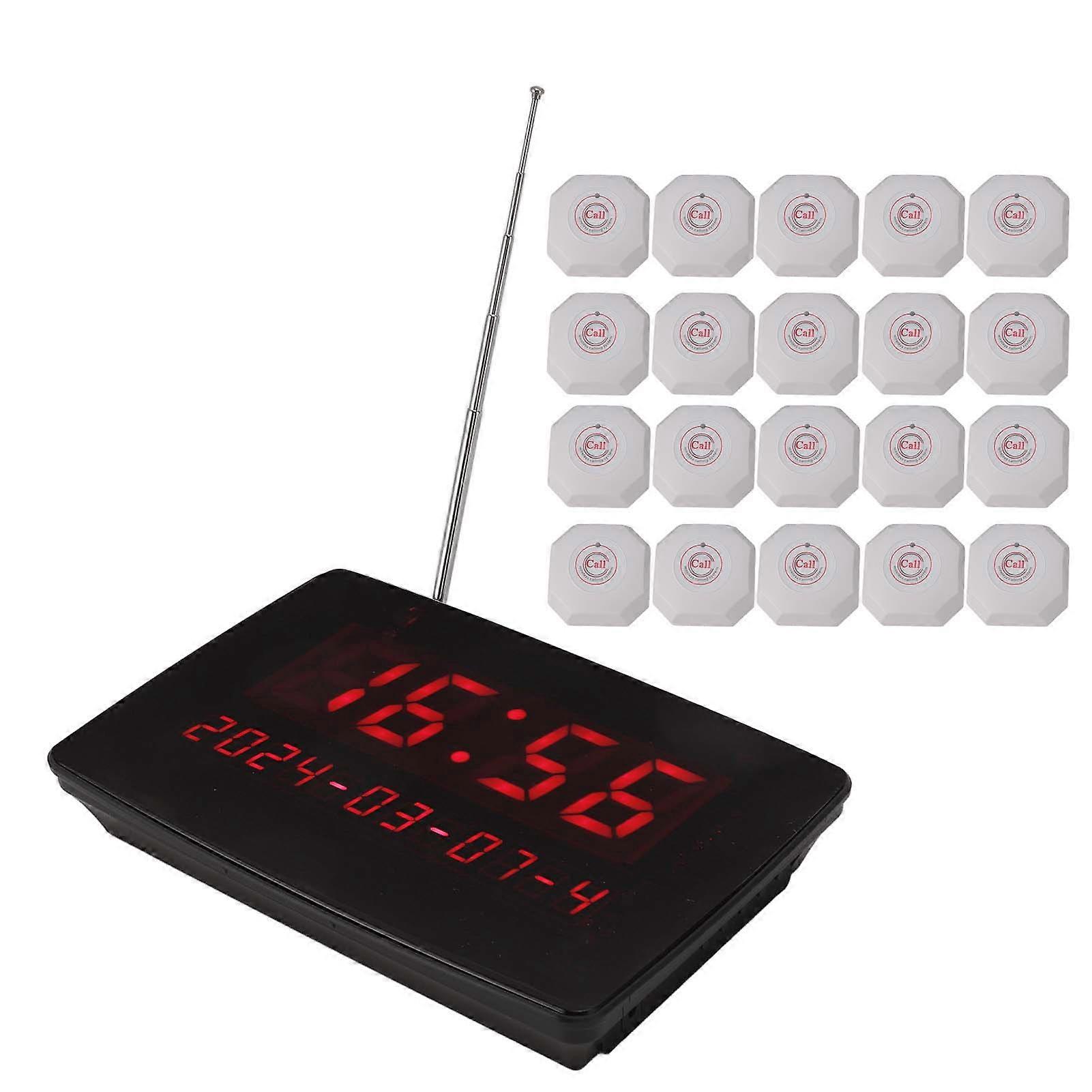 Wireless Calling System SU 620 with 20 Waterproof Call Buttons, 210x140mm Display