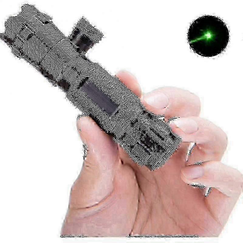 Adjustable Aluminum Laser Pointer with Red/Green Laser Sight for Outdoor Targeting, CNC Machined Aviation Aluminum, Includes 16340 Battery