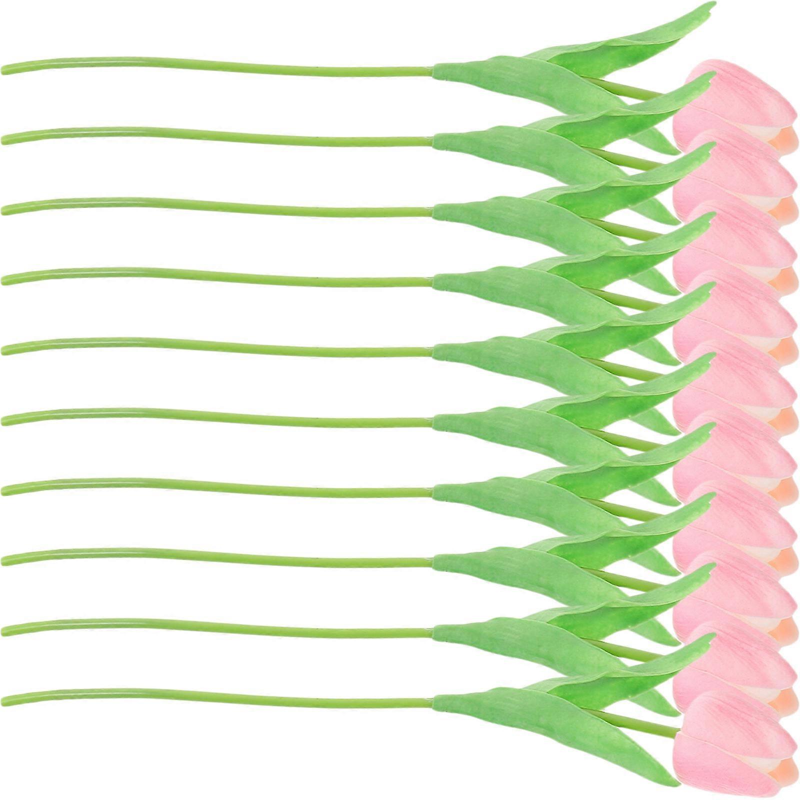10pcs Simulation Tulip Flowers Artificial Flowers Layout Tulips For Wedding Bouquets Table Centerpieces