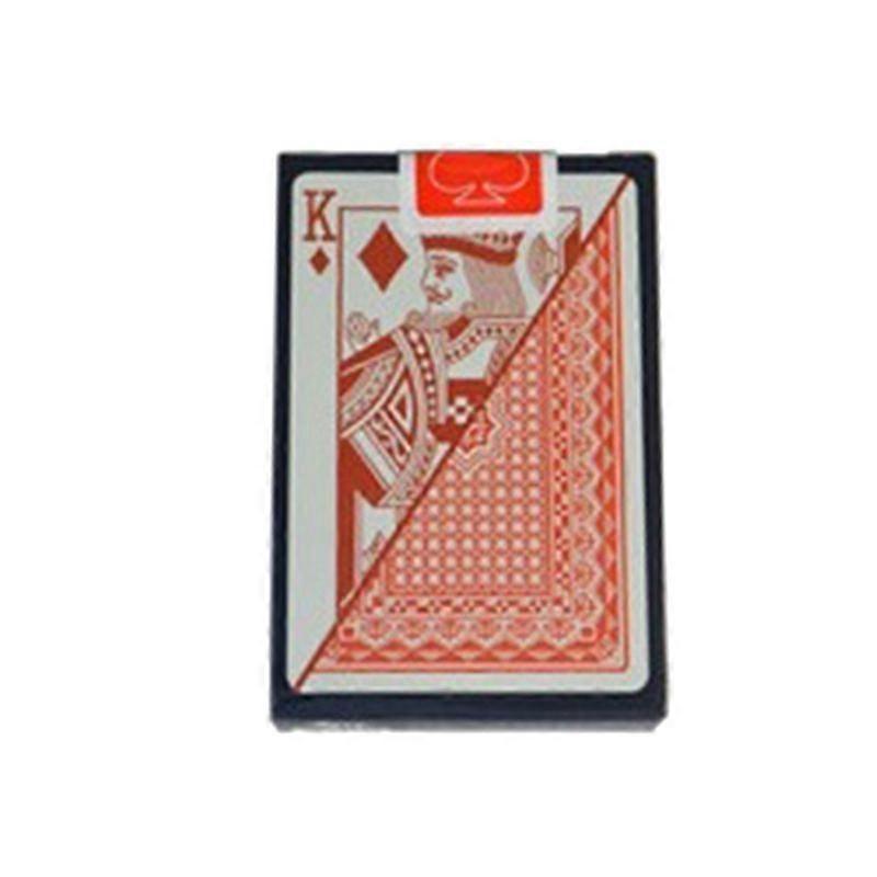 Multiplayer Game Card Box Packed Waterproof Playing Cards Plastic Poker Magic Tricks Tool,Red
