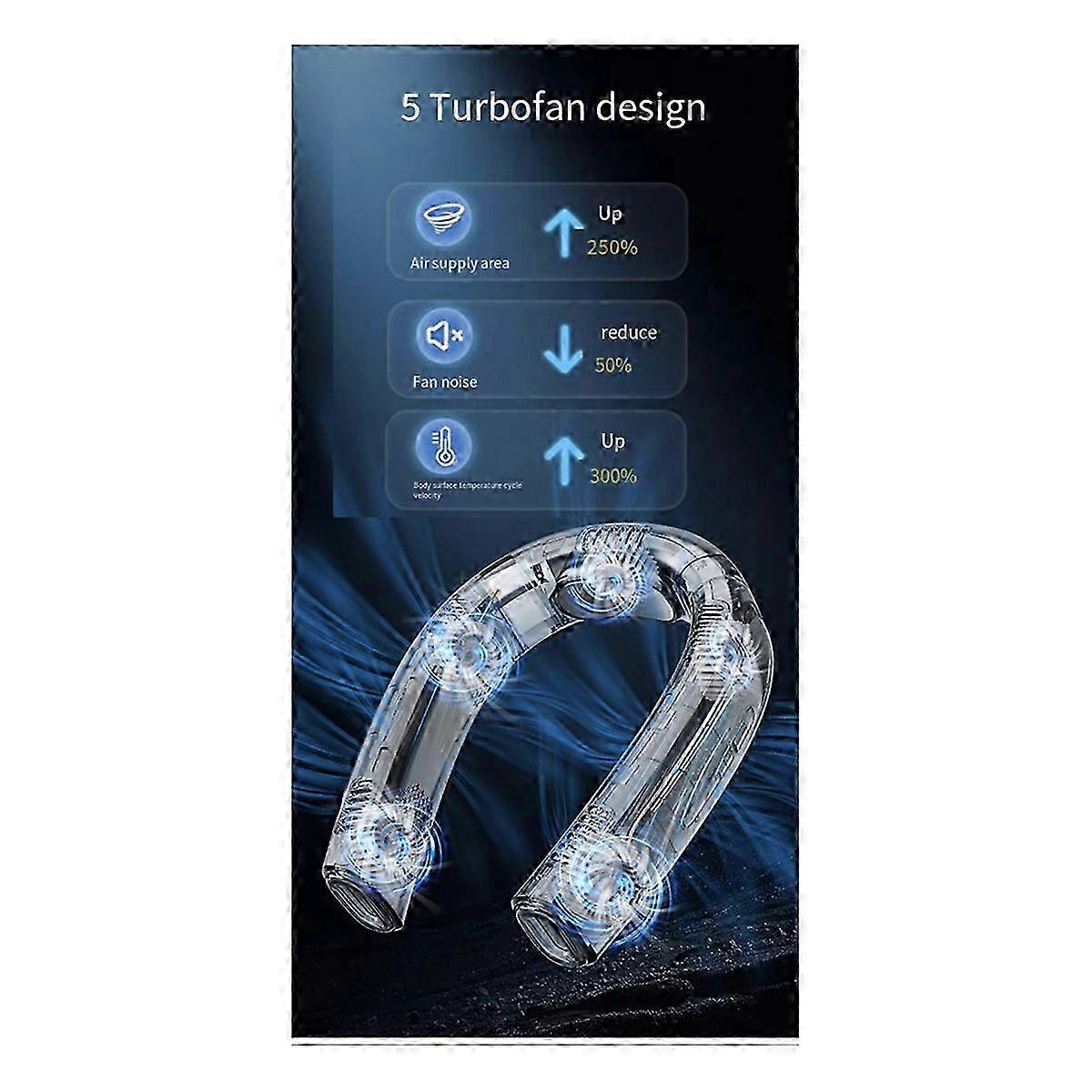 Portable Air Conditioner Semiconductor Cooling Bladeless Fan,White