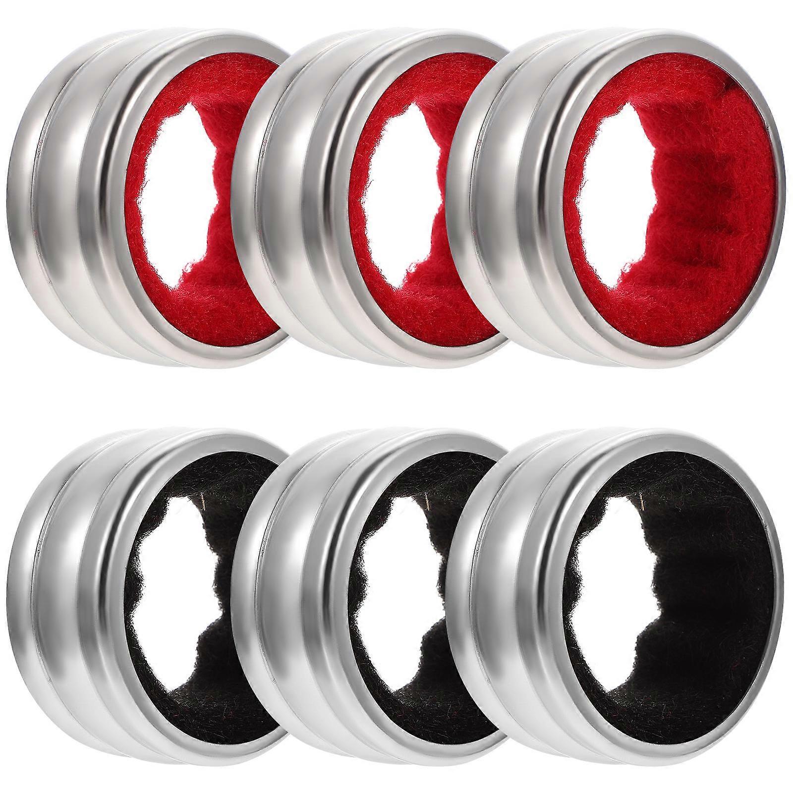 Ring Stainless Steel Drip Proof for Drinking Silver 6Pcs