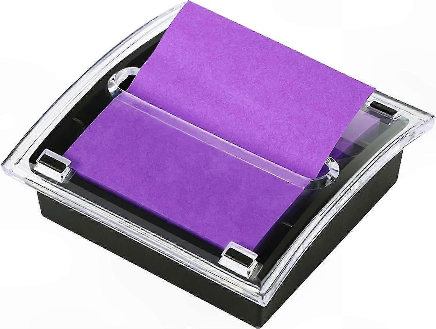 3x3 Inch Self-Stick Note Holder for Desk Use in Office, Home, or Classroom, Black Popup Dispenser for Sticky Notes and Memo Pads