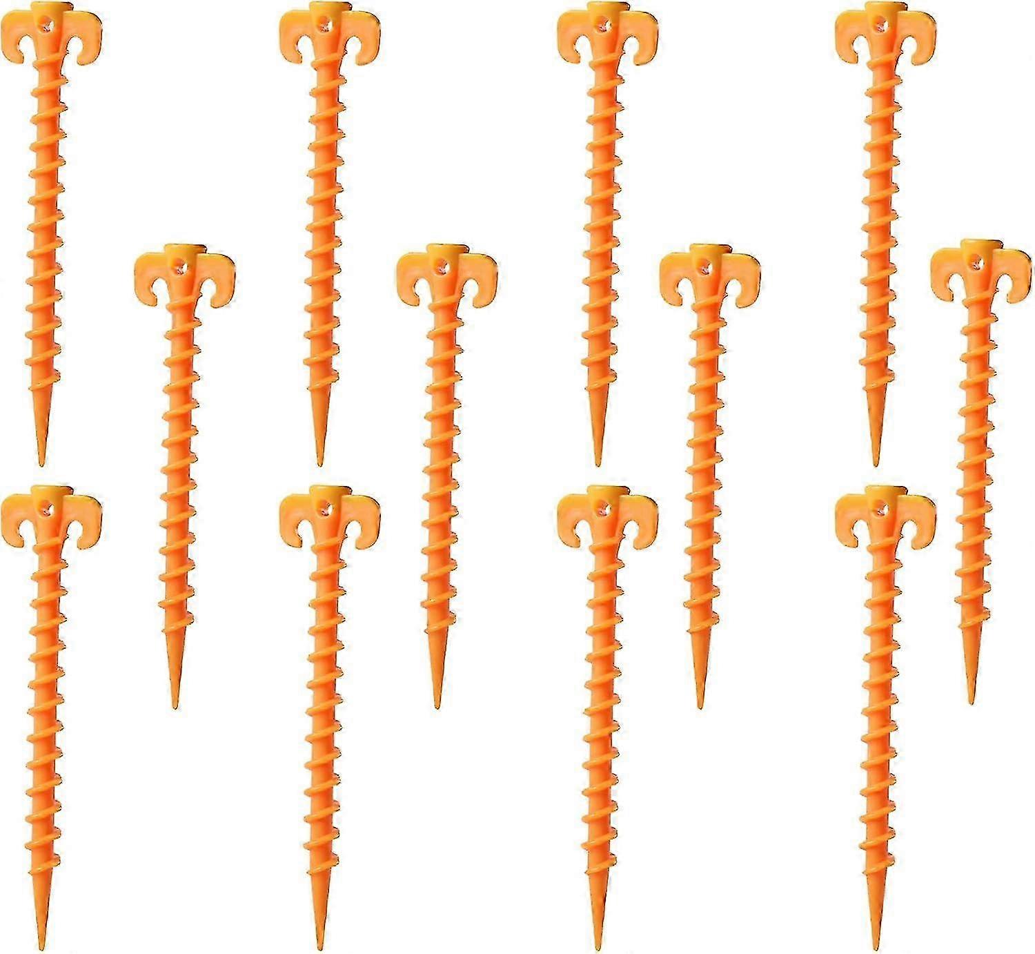 Plastic Tent Stakes, Spiral Tent Stakes Heavy Tent Stakes, Durable, Sturdy and Not Rusty, Suitable for Tents, Etc.12PCS (20x4.5cm) 2025