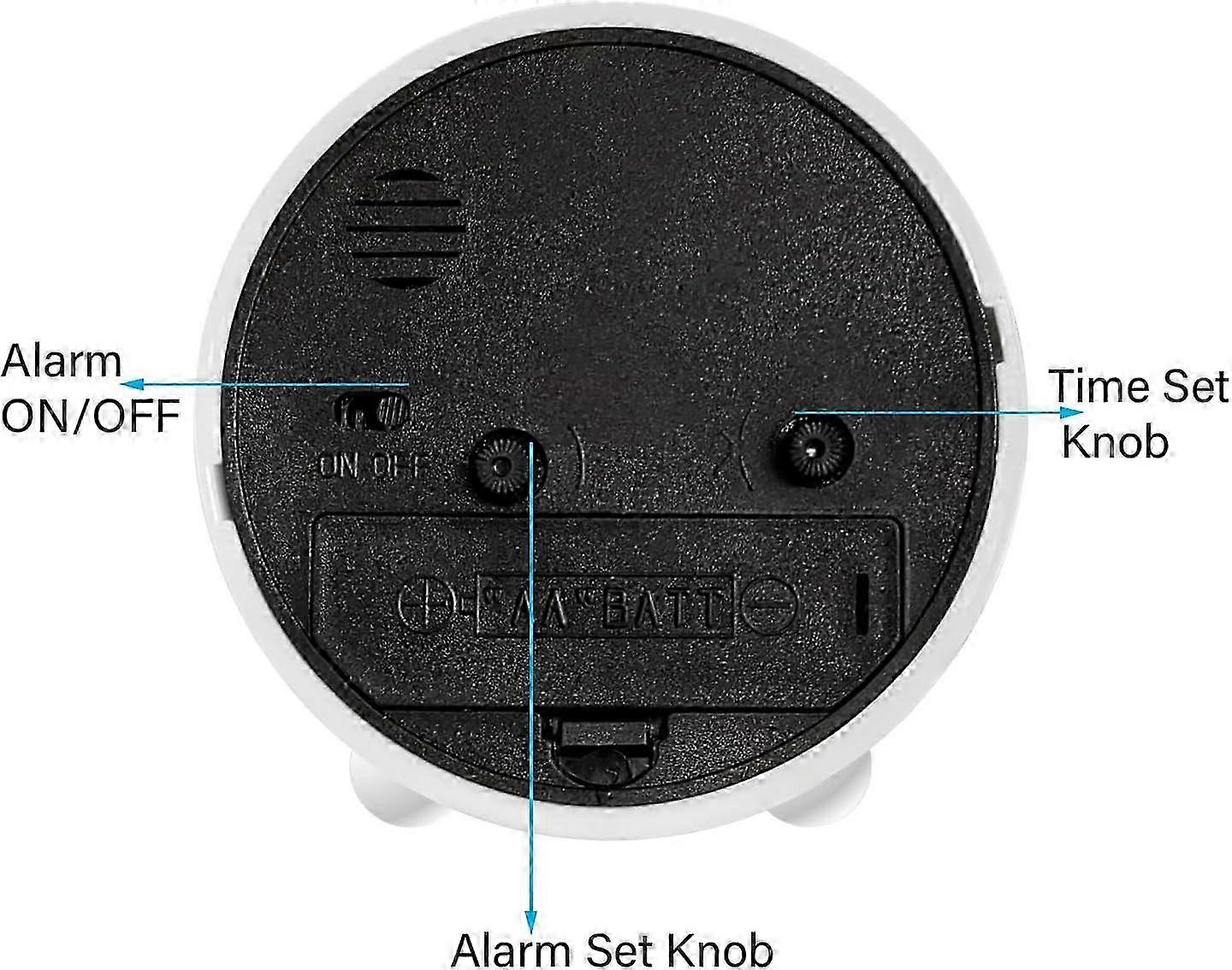 Children's Alarm Clock for Beginners to School, Analog, No Ticking, Silent, AWhite 2025