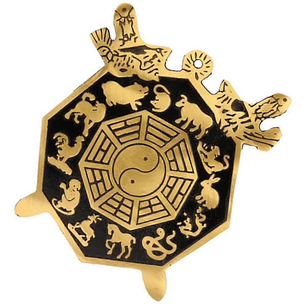 Brass Mirror Ornament Eight Trigrams for Evil Exorcism 3Pcs Pack